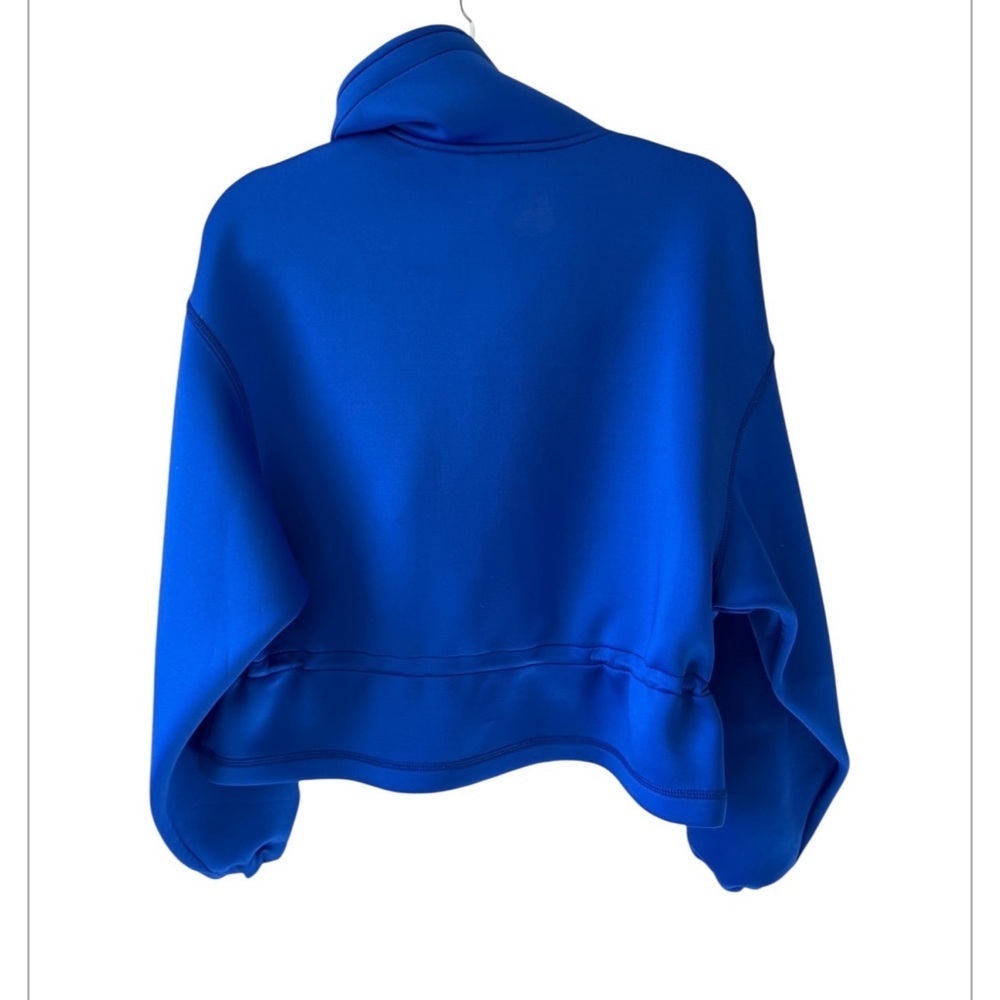 Zara Bright Blue Bomber Jacket with Zip Pockets - Picture 8 of 8
